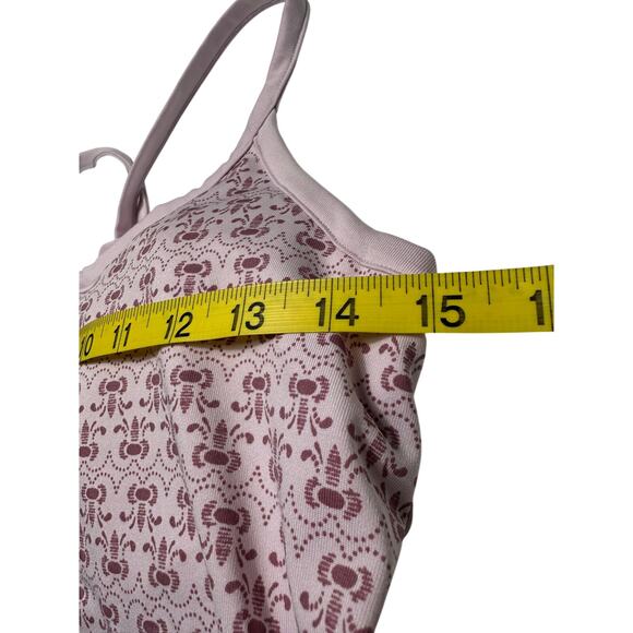 Athleta Pink Floral Crisscross Tank Top W/ Built in Bra Size 34B - Picture 7 of 7